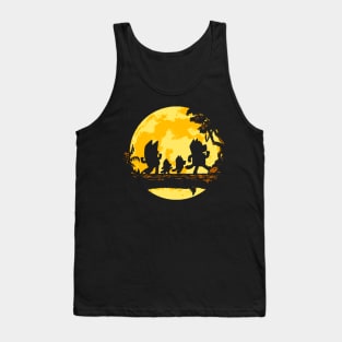 Bluey Walking Under Yellow Moon Tank Top